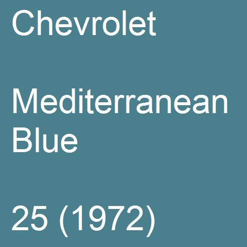 Chevrolet, Mediterranean Blue, 25 (1972).